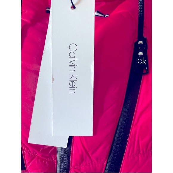 NWT Men’s Calvin Klein Neon Raspberry/Pink Puffer Jacket Coat S - Picture 10 of 10